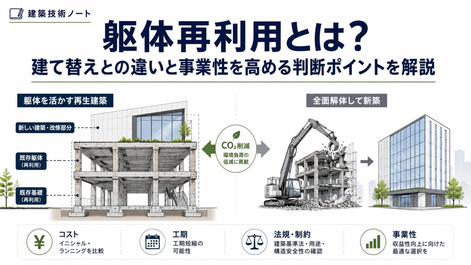建て替え一択の時代は終わる｜躯体再利用が事業性を高める理由